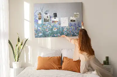 Printed Butterfly in the Meadow Cork Board
