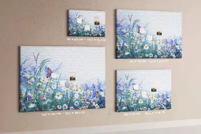 Printed Butterfly in the Meadow Cork Board
