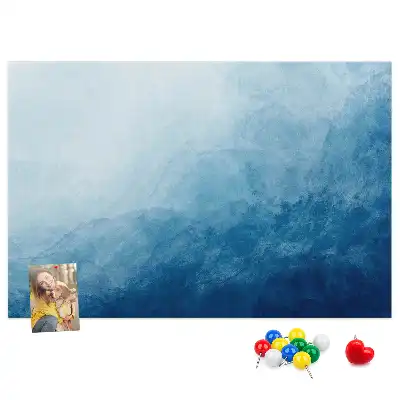 Water Abstraction Printed Cork Memo Board