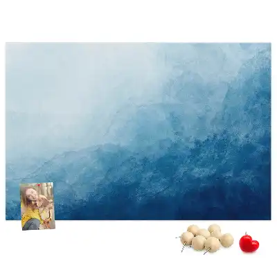 Water Abstraction Printed Cork Memo Board
