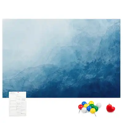 Water Abstraction Printed Cork Memo Board