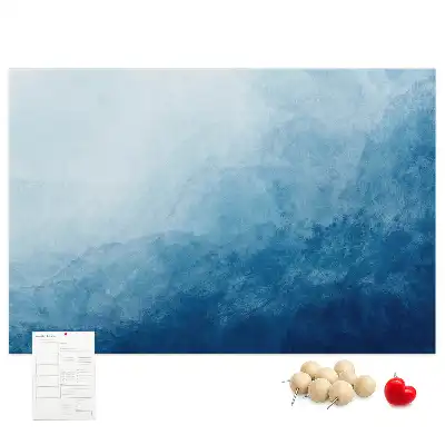 Water Abstraction Printed Cork Memo Board