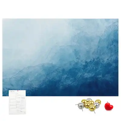 Water Abstraction Printed Cork Memo Board