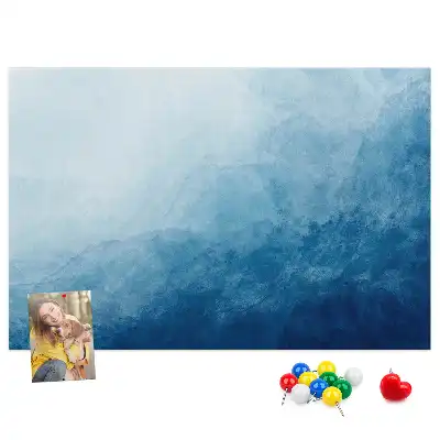 Water Abstraction Printed Cork Memo Board