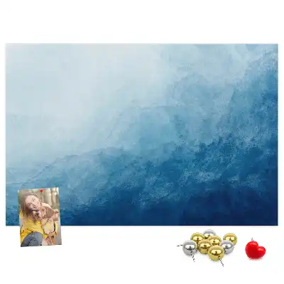 Water Abstraction Printed Cork Memo Board