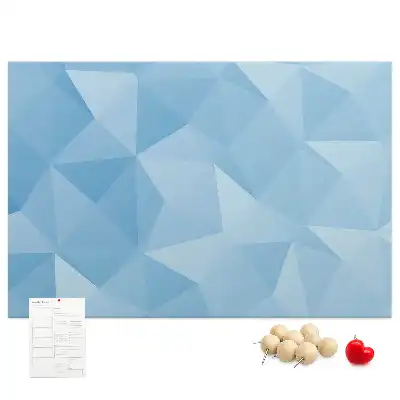 Cork memo board with abstract triangles design