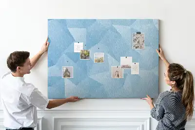 Cork memo board Triangles abstraction