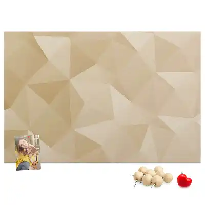 Printed Cork Memo Board Triangles abstraction