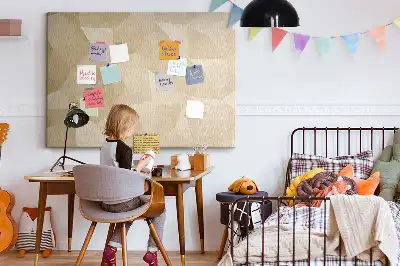 Printed Cork Memo Board Triangles abstraction