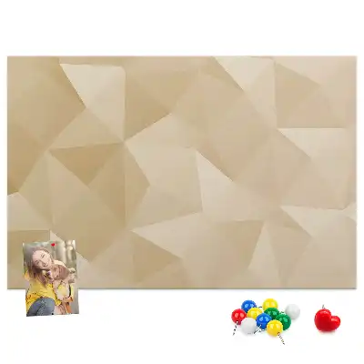 Printed Cork Memo Board Triangles abstraction