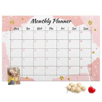 Printed Cork Board Monthly planner