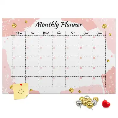Printed Cork Board Monthly planner