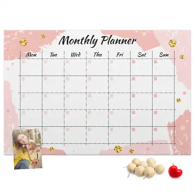 Printed Cork Board Monthly planner