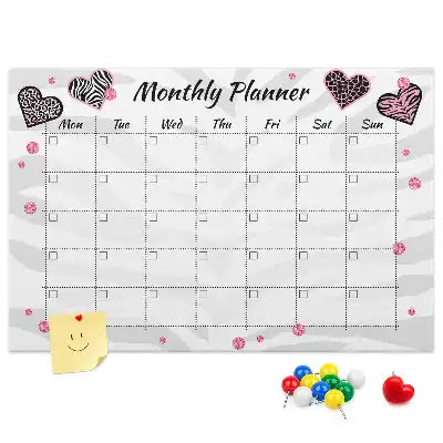 Printed Cork Monthly Planner Memo Board