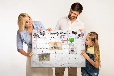Printed Cork Monthly Planner Memo Board