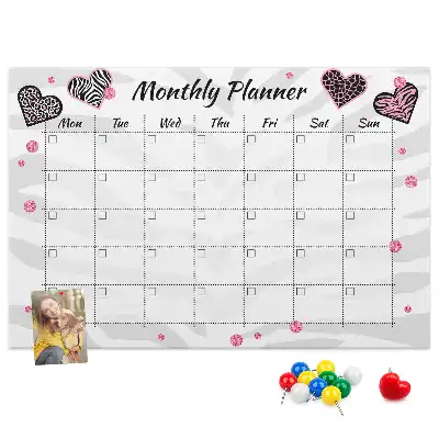 Printed Cork Monthly Planner Memo Board