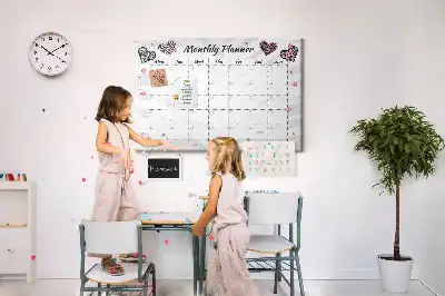 Printed Cork Monthly Planner Memo Board