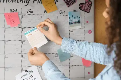 Printed Cork Monthly Planner Memo Board
