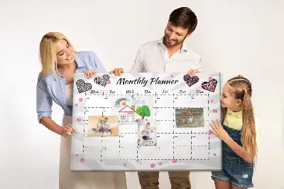 Printed Cork Monthly Planner Memo Board