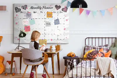 Printed Cork Monthly Planner Memo Board