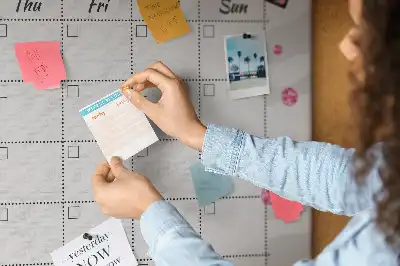 Printed Cork Monthly Planner Memo Board