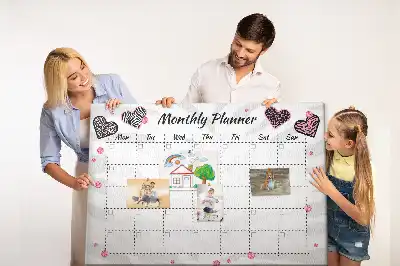 Printed Cork Monthly Planner Memo Board