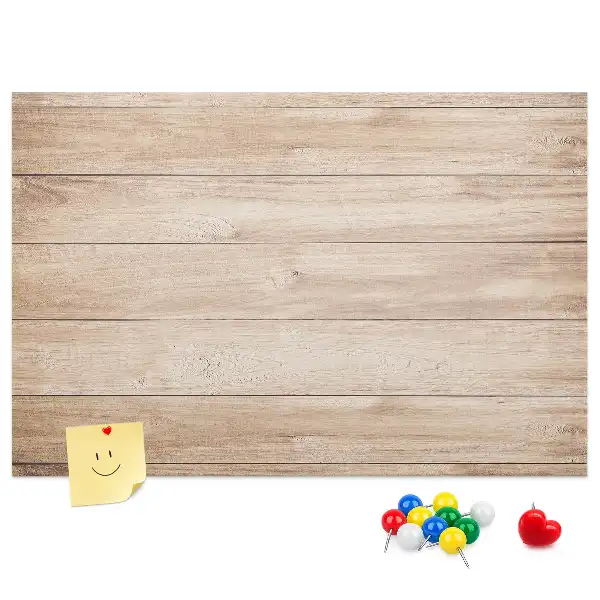 Printed wood texture cork board