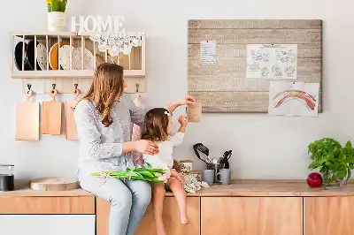 Printed wood texture cork board