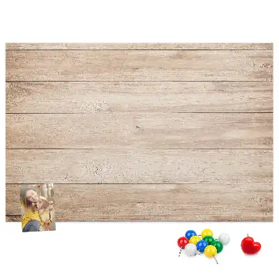 Printed wood texture cork board