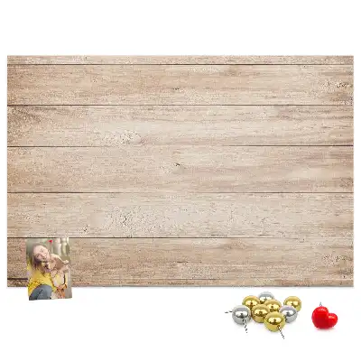 Printed wood texture cork board