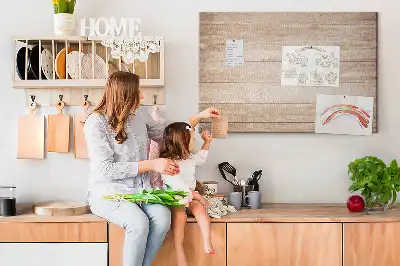 Printed wood texture cork board