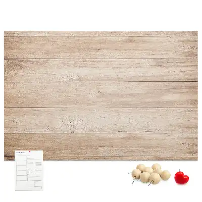 Printed wood texture cork board