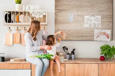 Printed wood texture cork board