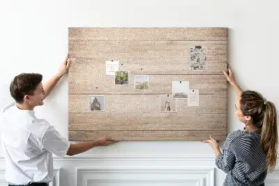 Printed wood texture cork board