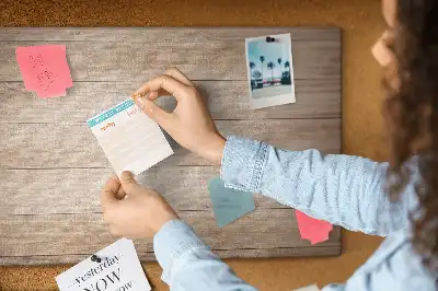 Printed wood texture cork board
