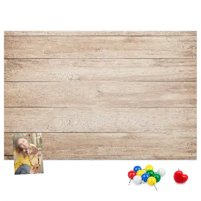 Printed wood texture cork board