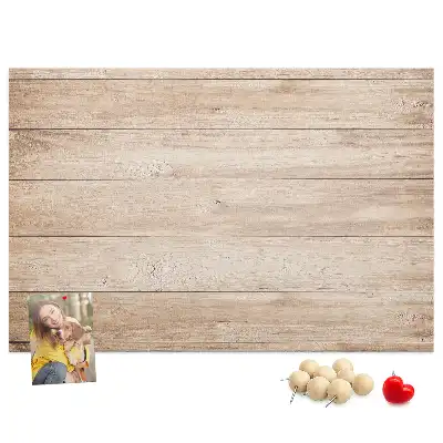 Printed wood texture cork board