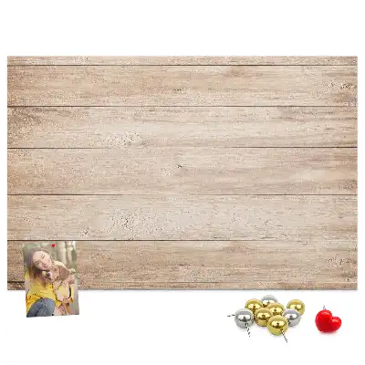 Printed wood texture cork board