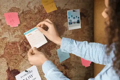 Printed Cork Memo Board with Old World Map Design
