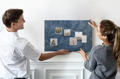 Elegant marble cork memo board