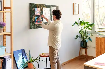 Jungle Leaves Printed Cork Board