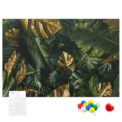Jungle Leaves Printed Cork Board