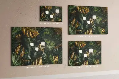 Printed Cork Board Jungle leaves