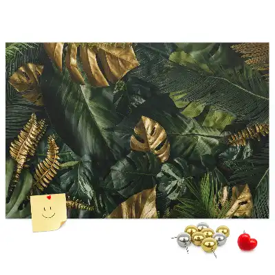 Jungle Leaves Printed Cork Board