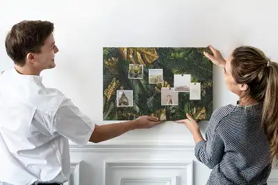 Jungle Leaves Printed Cork Board