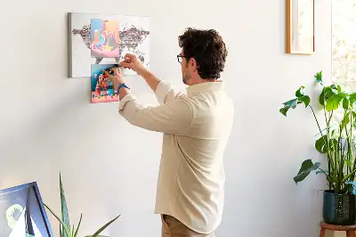 World Map Printed Cork Memo Board