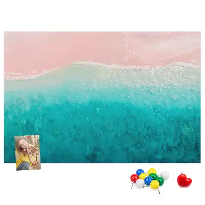 Beach and sea sand cork memo board