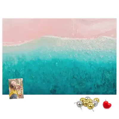 Beach and sea sand cork memo board