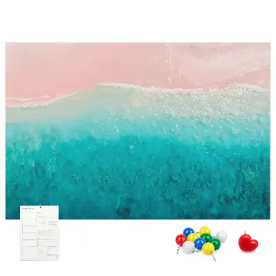 Beach and sea sand cork memo board