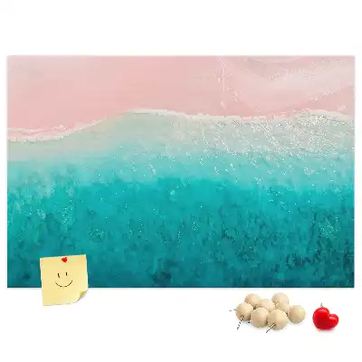 Beach and sea sand cork memo board
